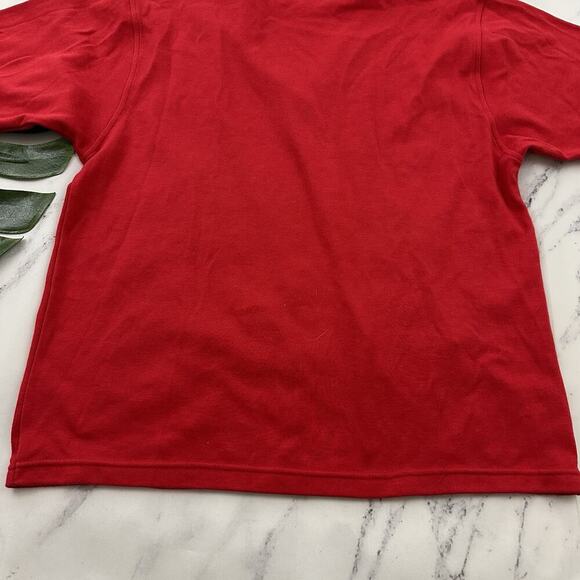 Victoria Harbour Womens Vintage 90s Cat Shirt Size L Red Embroidered Beaded - Picture 11 of 11